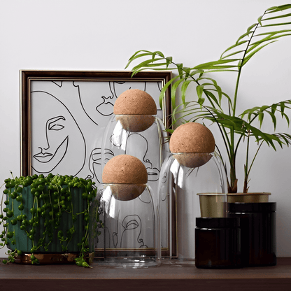 Glass Storage Jars - Set of 3 - TheOrivana