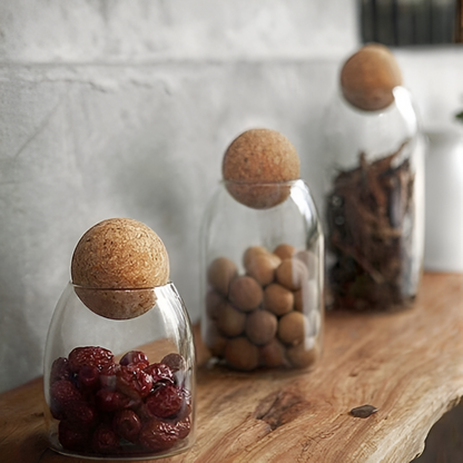 Glass Storage Jars - Set of 3