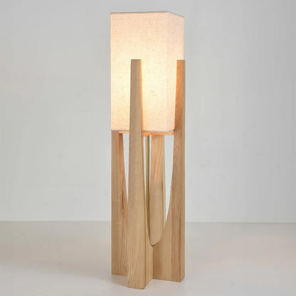 Japanese Wabi Sabi Wooden Floor Lamp - TheOrivana