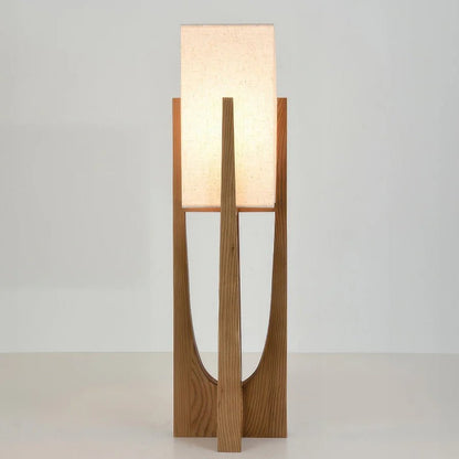 Japanese Wabi Sabi Wooden Floor Lamp - TheOrivana