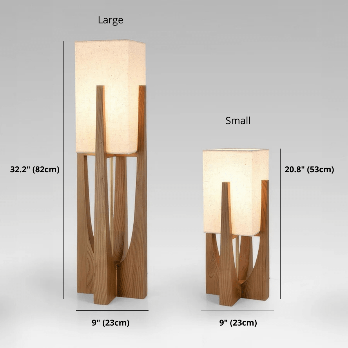 Japanese Wabi Sabi Wooden Floor Lamp - TheOrivana
