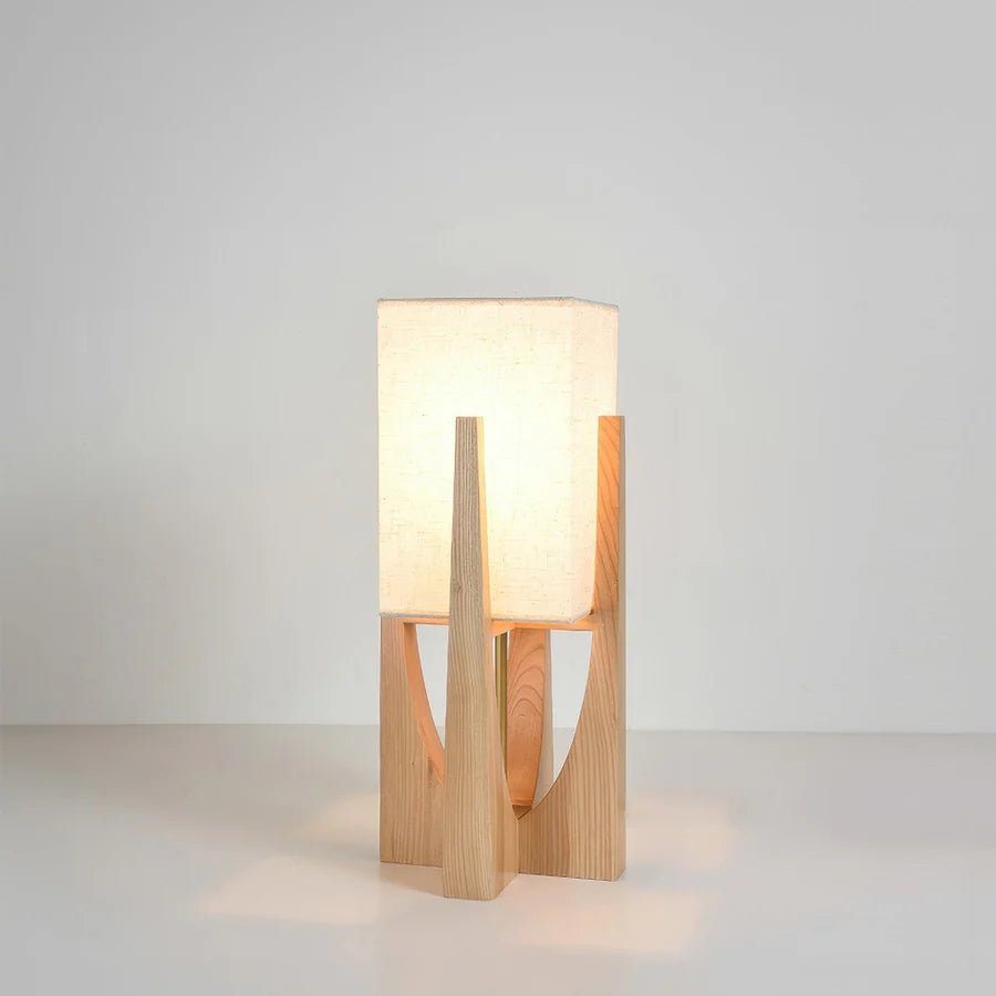 Japanese Wabi Sabi Wooden Floor Lamp - TheOrivana