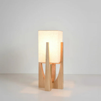 Japanese Wabi Sabi Wooden Floor Lamp - TheOrivana