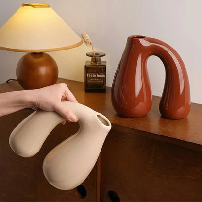 Nami N-Shape Ceramic Vase