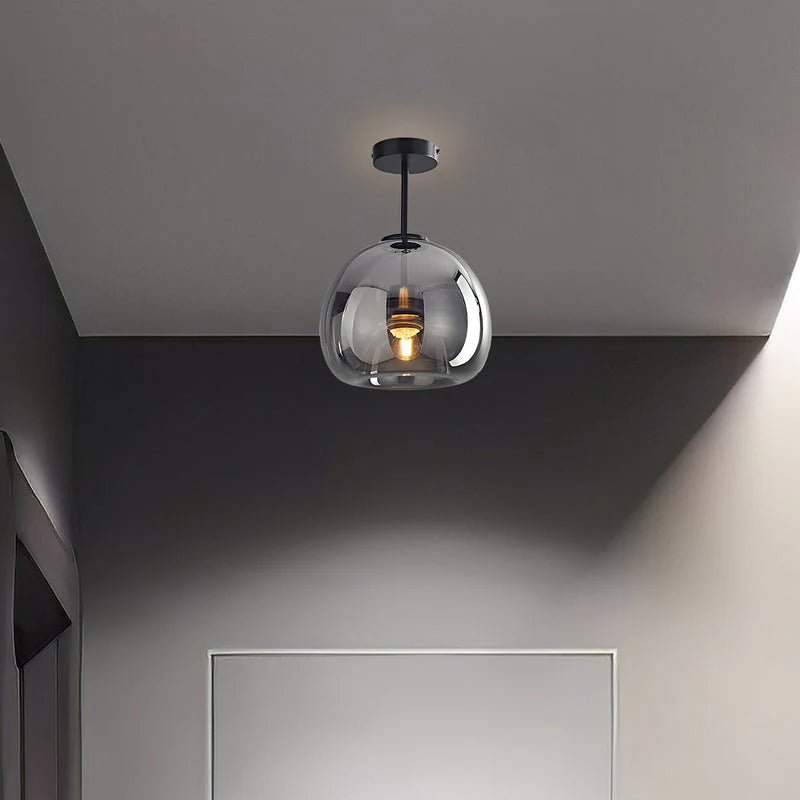 Minimalist Black Glass Pendant Light - TheOrivana