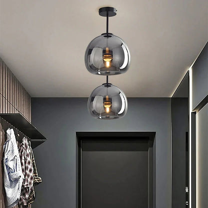 Minimalist Black Glass Pendant Light - TheOrivana