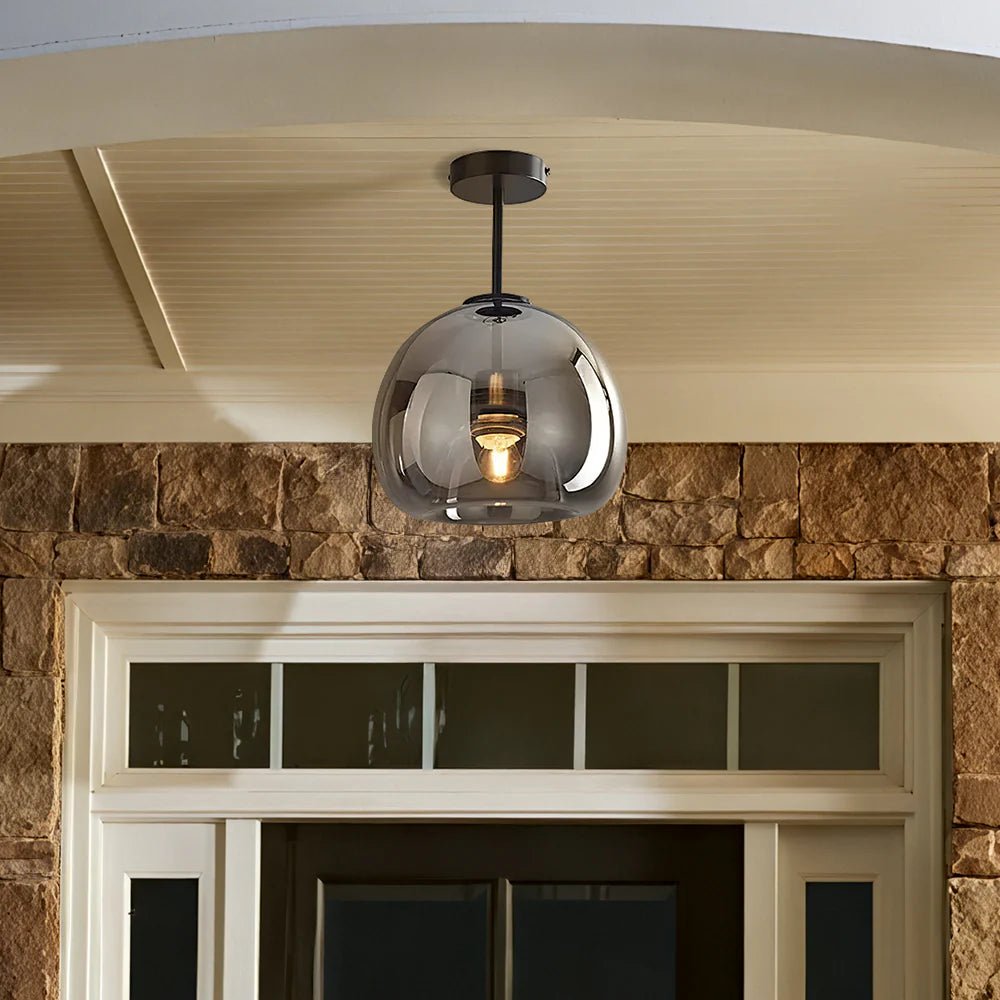 Minimalist Black Glass Pendant Light - TheOrivana