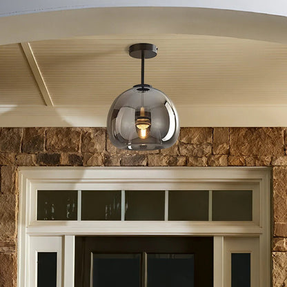 Minimalist Black Glass Pendant Light - TheOrivana