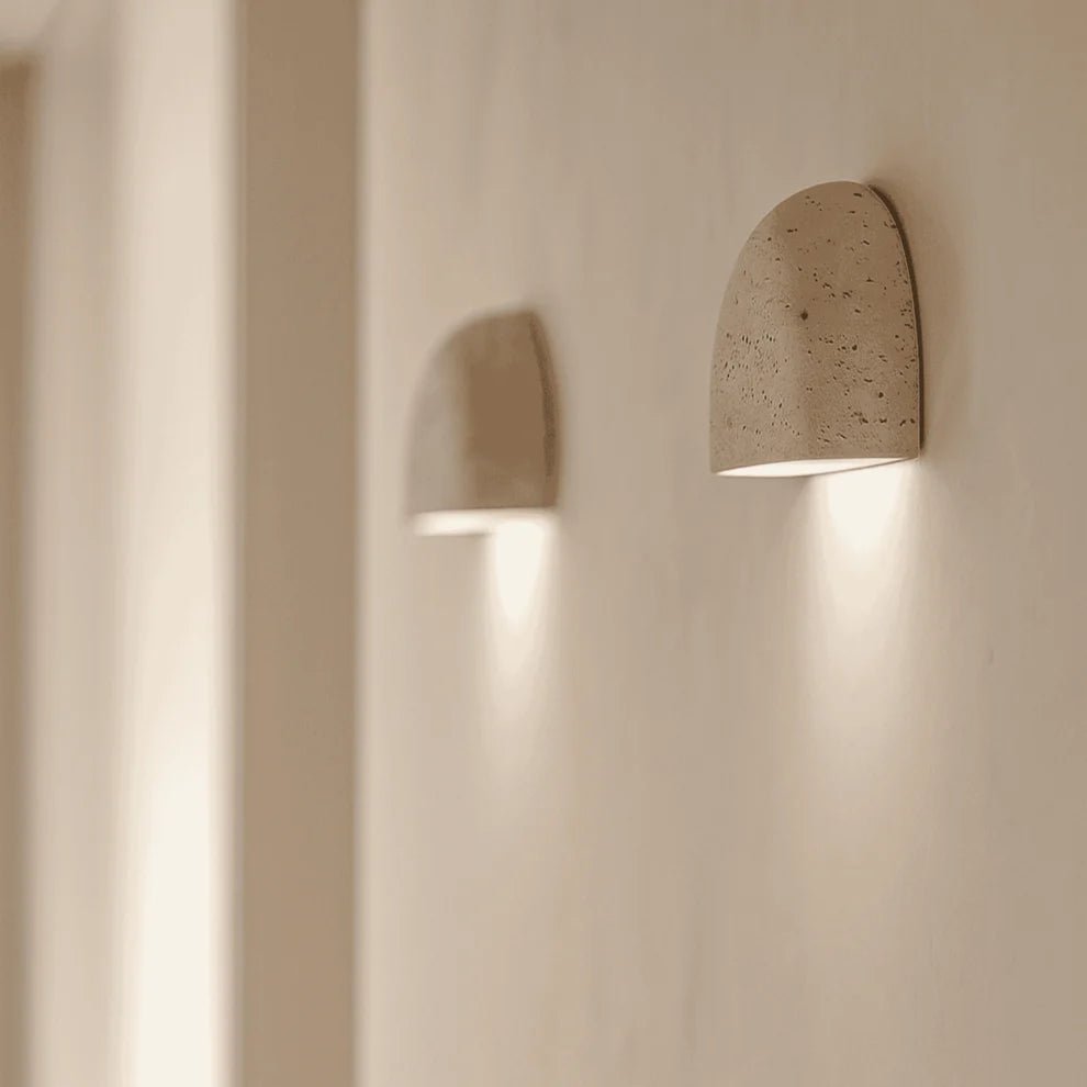Minimalist Wabi - sabi Stone Wall Lamp - TheOrivana
