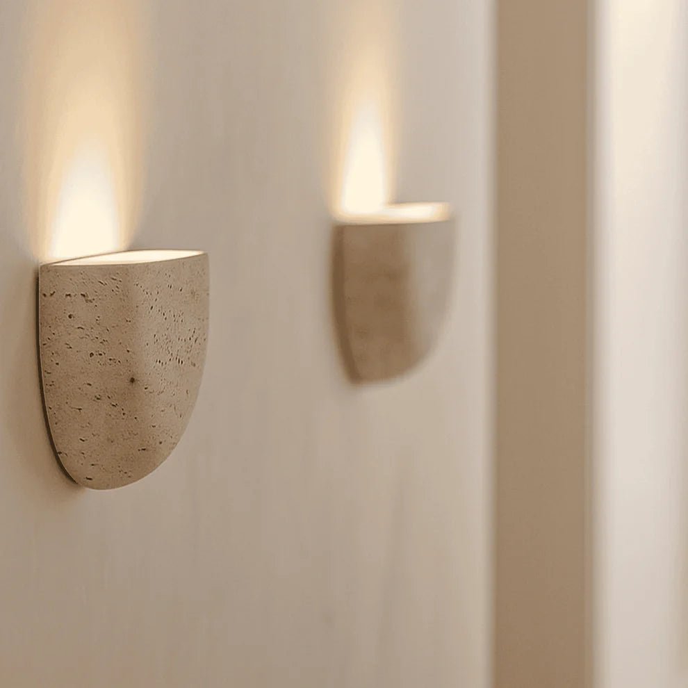 Minimalist Wabi - sabi Stone Wall Lamp - TheOrivana