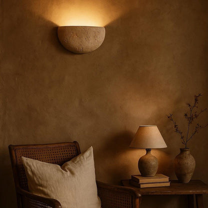 Minimalist Wabi - sabi Stone Wall Lamp - TheOrivana