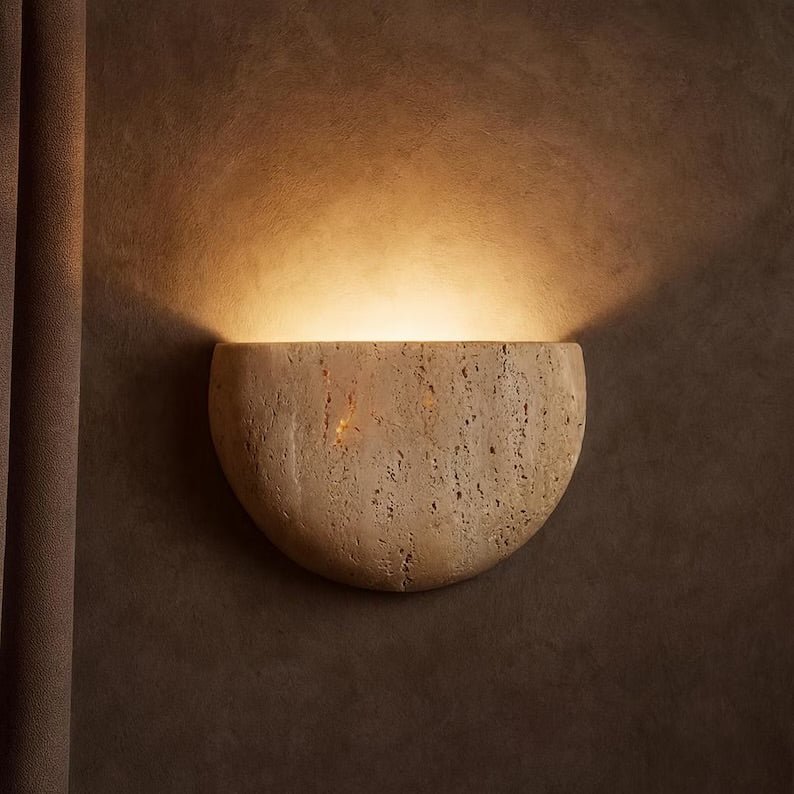 Minimalist Wabi - sabi Stone Wall Lamp - TheOrivana
