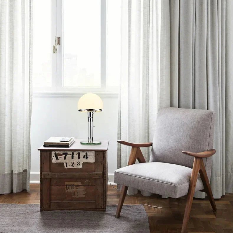Modern Bauhaus Style Glass Table Lamp - TheOrivana