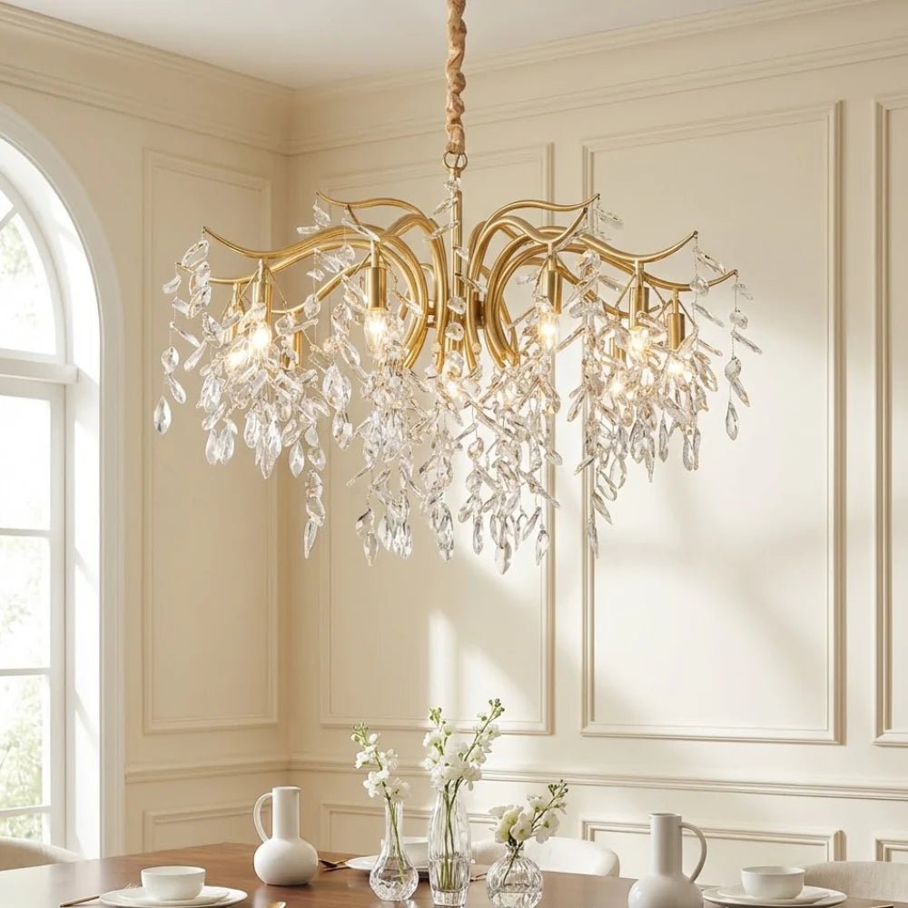 Modern Luxury Chandelier Wisteria Flower Crystal - TheOrivana