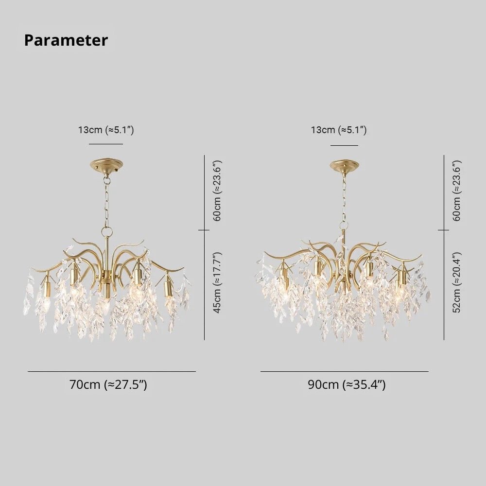 Modern Luxury Chandelier Wisteria Flower Crystal - TheOrivana