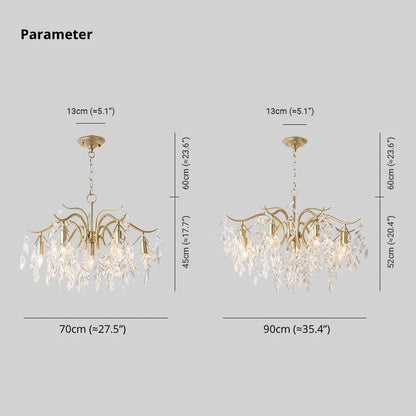 Modern Luxury Chandelier Wisteria Flower Crystal - TheOrivana