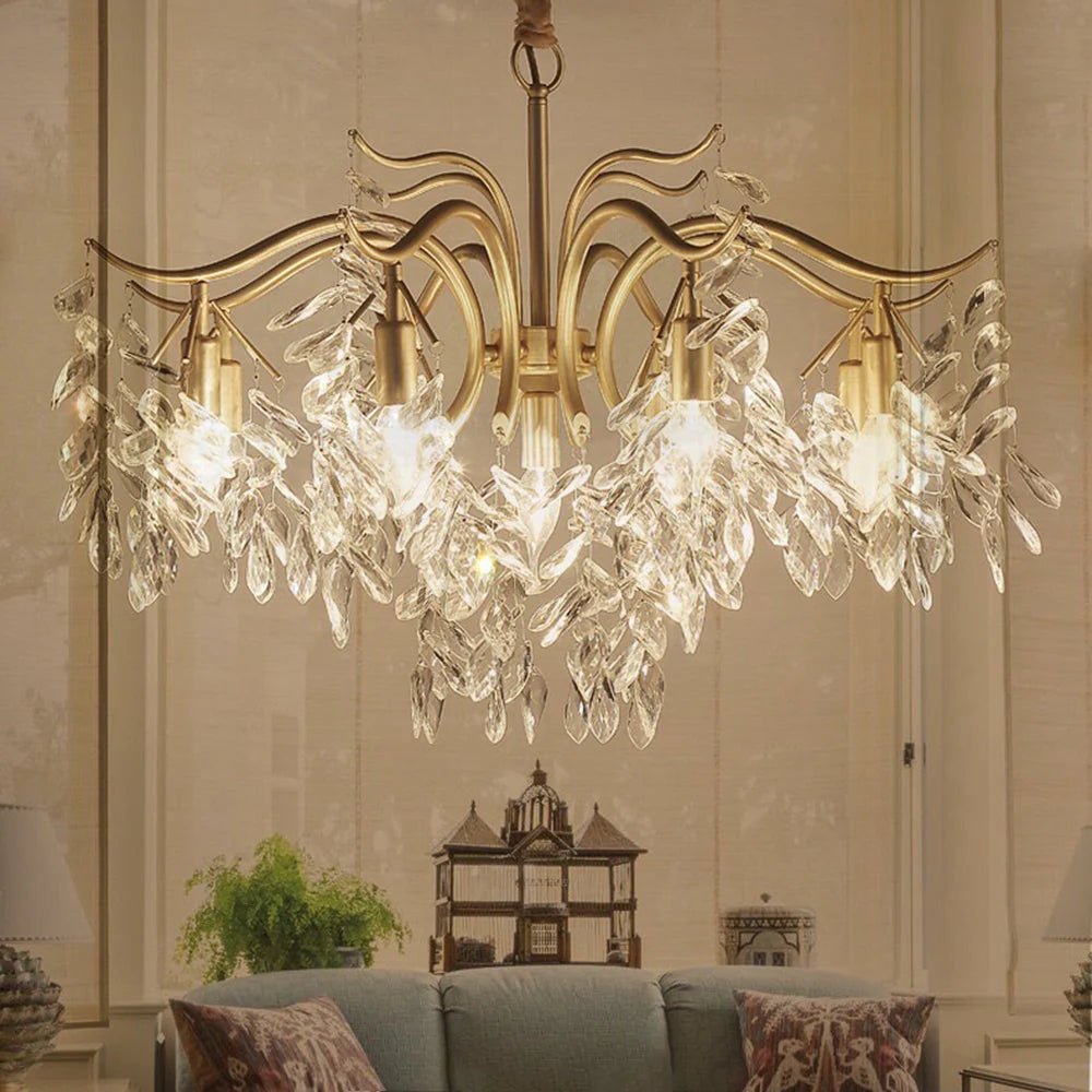 Modern Luxury Chandelier Wisteria Flower Crystal - TheOrivana