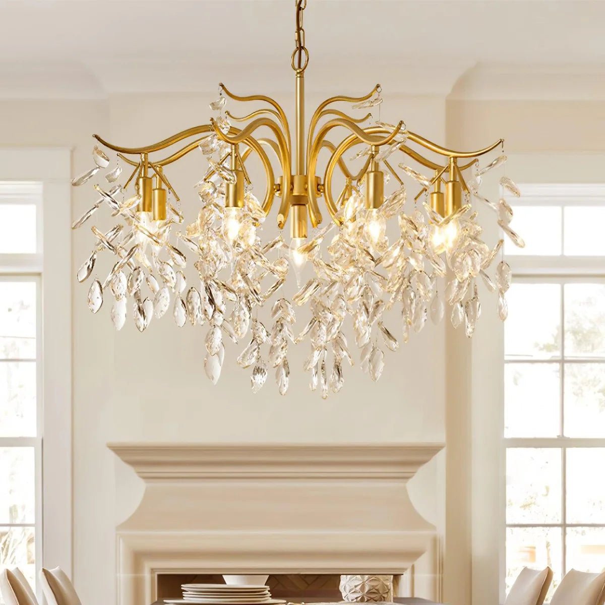 Modern Luxury Chandelier Wisteria Flower Crystal - TheOrivana