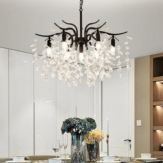 Modern Luxury Chandelier Wisteria Flower Crystal - TheOrivana