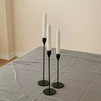Modern Metal Candle Holders - Set Of 3 - TheOrivana
