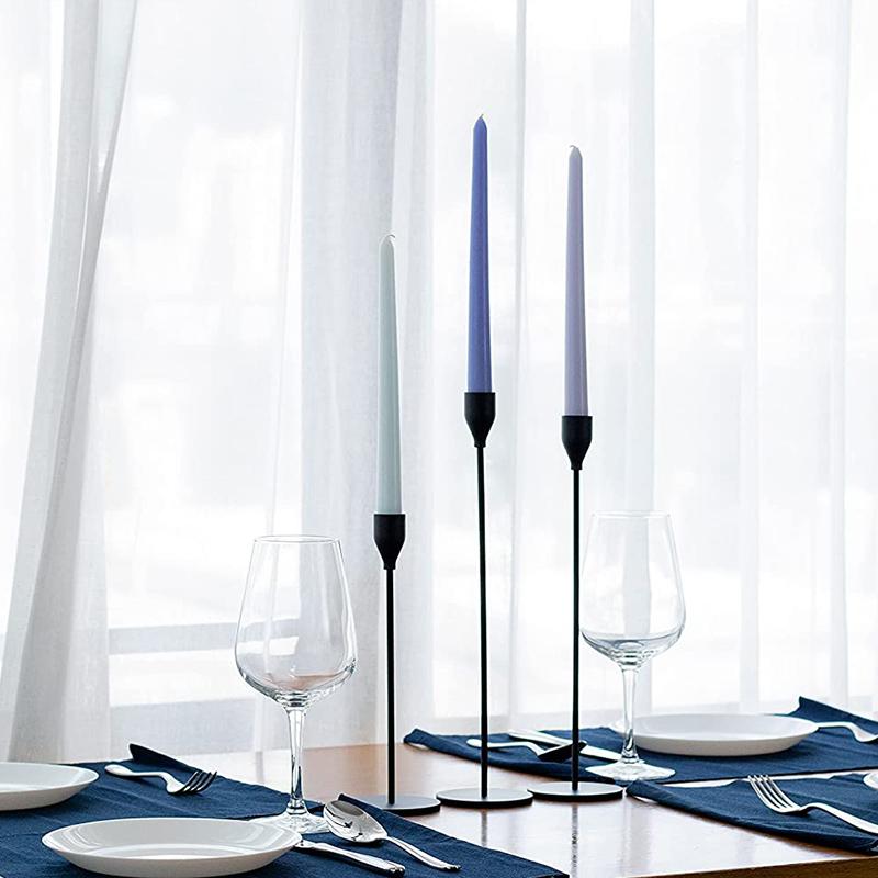 Modern Metal Candle Holders - Set Of 3 - TheOrivana