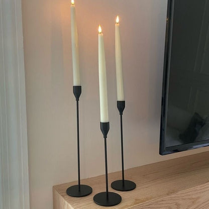 Modern Metal Candle Holders - Set Of 3 - TheOrivana