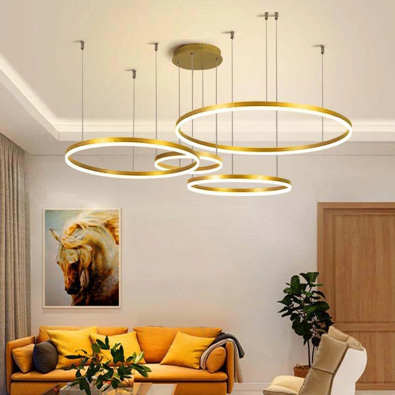 Modern Tir - Circle Liner Pendant Light - TheOrivana