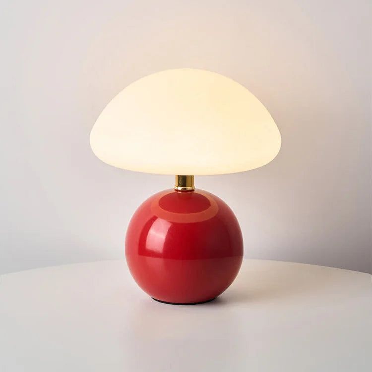 Mushroom LED Table Lamp French Cream - TheOrivana