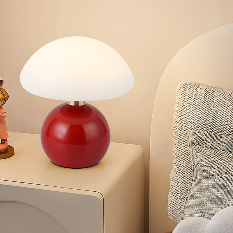 Mushroom LED Table Lamp French Cream - TheOrivana