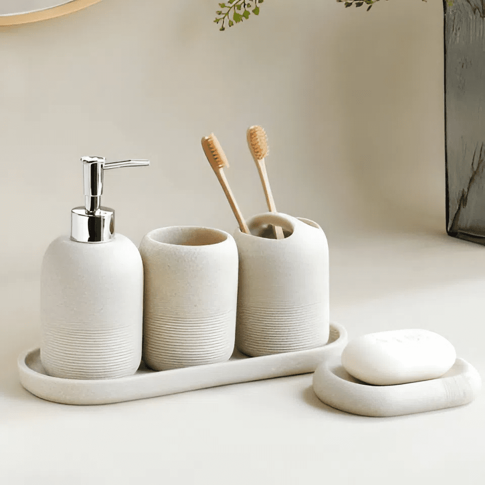 Nordic Bathroom Accessories - Set of 5 - TheOrivana