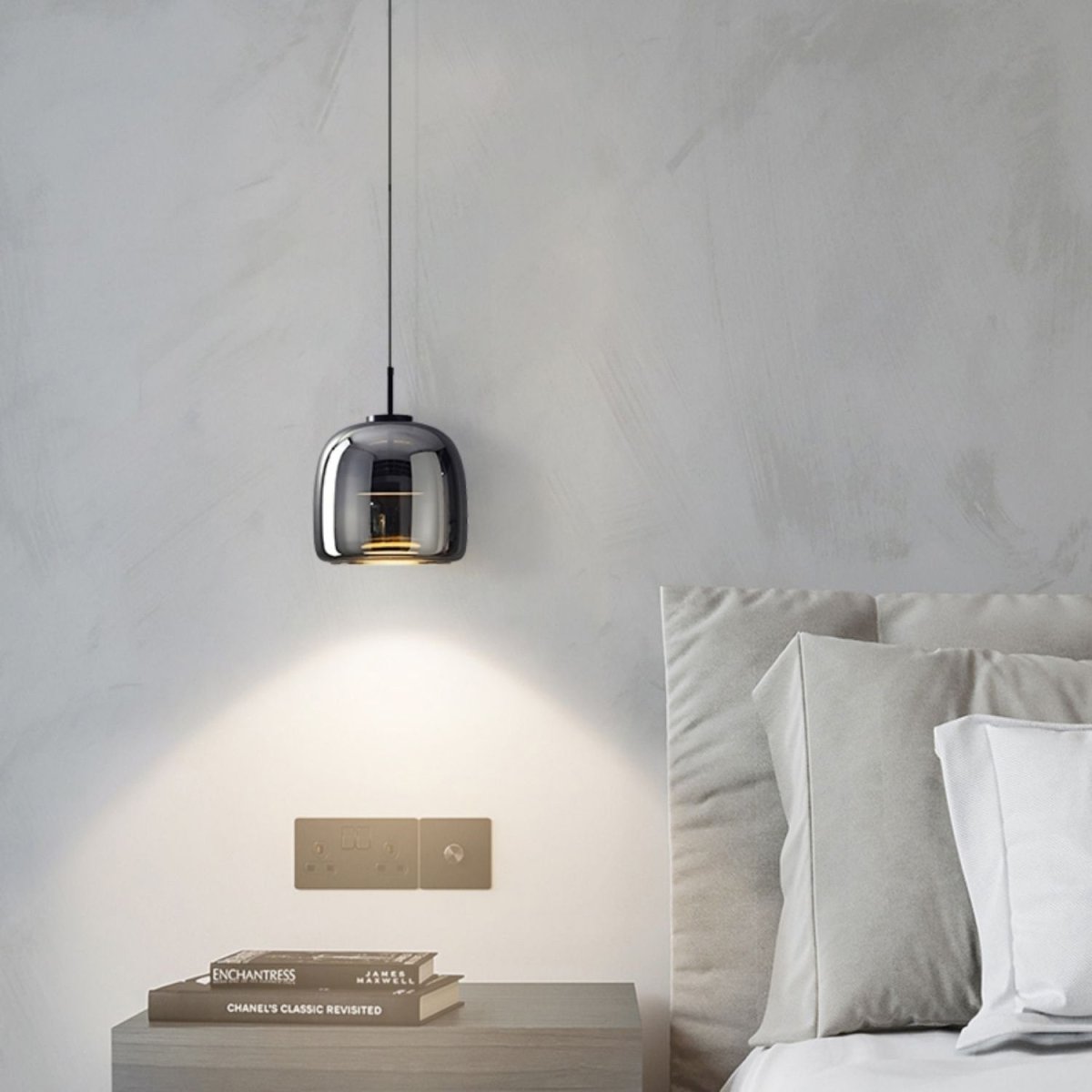 Nordic Black Glass Pendant Light - TheOrivana