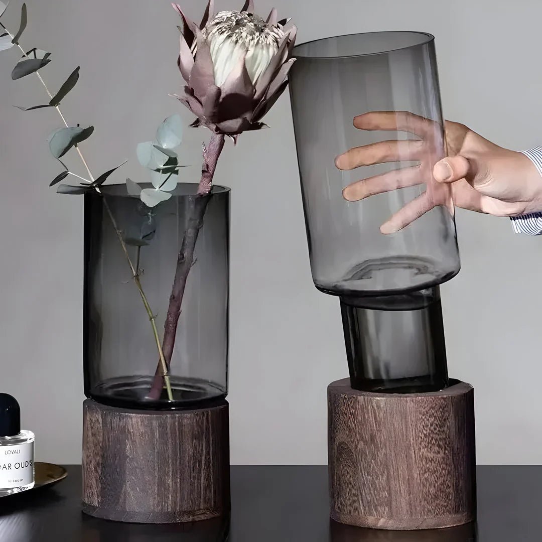 Nordic Dark Glass Vase - TheOrivana