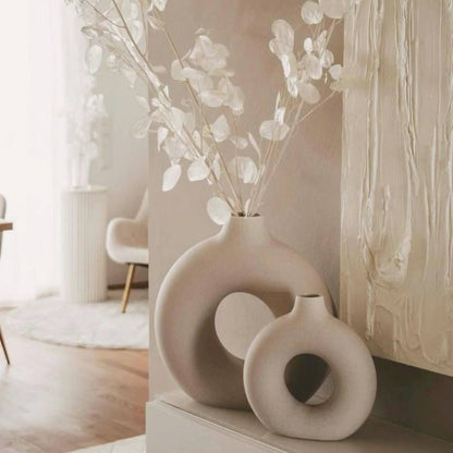 Nordic Donut Ceramic Vase - TheOrivana