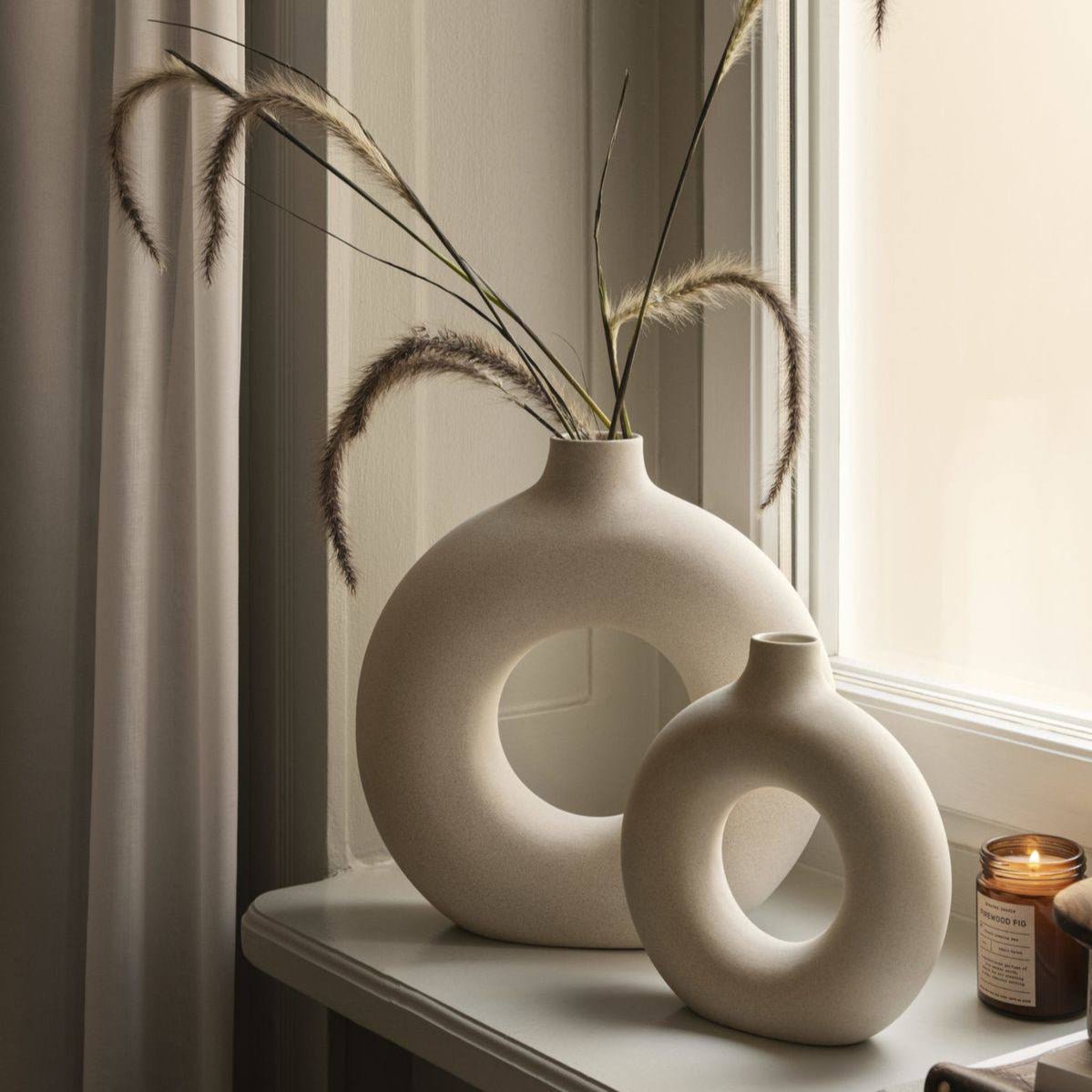 Nordic Donut Ceramic Vase - TheOrivana