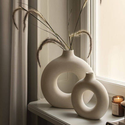 Nordic Donut Ceramic Vase - TheOrivana