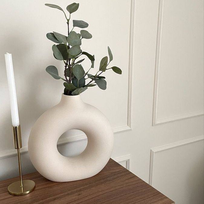 Nordic Donut Ceramic Vase - TheOrivana