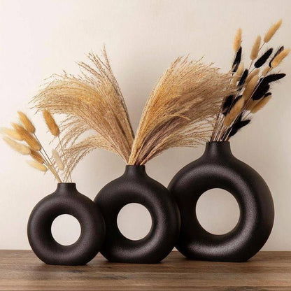 Nordic Donut Ceramic Vase - TheOrivana