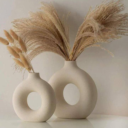 Nordic Donut Ceramic Vase - TheOrivana