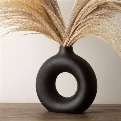 Nordic Donut Ceramic Vase - TheOrivana