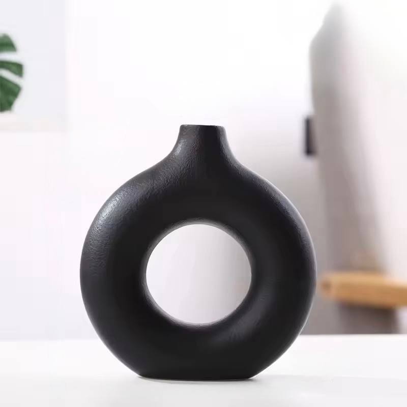 Nordic Donut Ceramic Vase - TheOrivana
