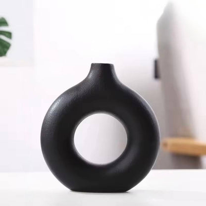Nordic Donut Ceramic Vase - TheOrivana