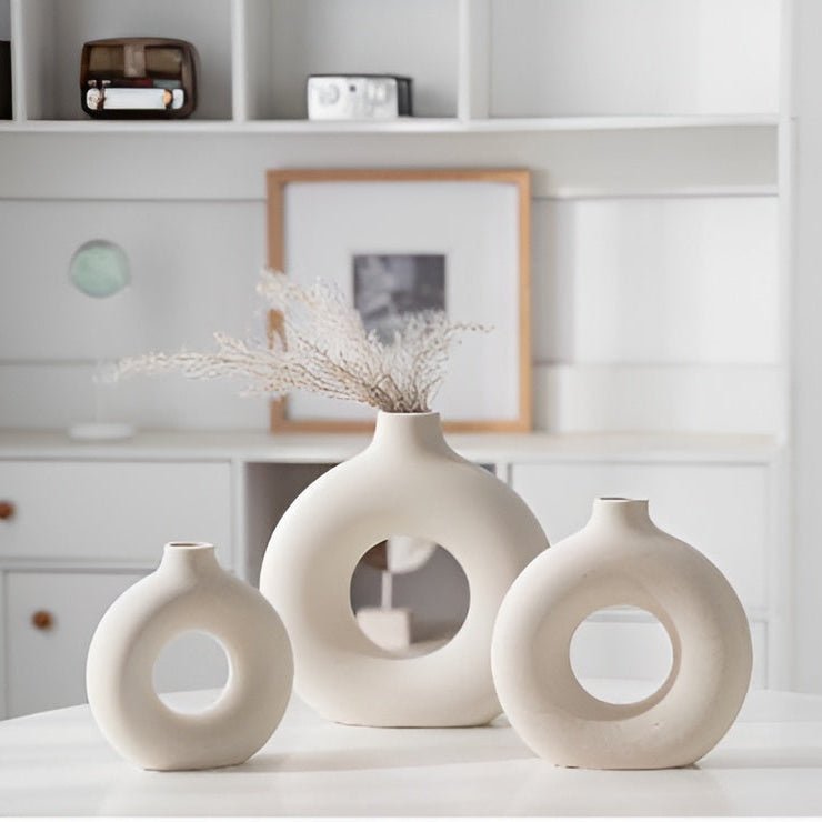Nordic Donut Ceramic Vase - TheOrivana