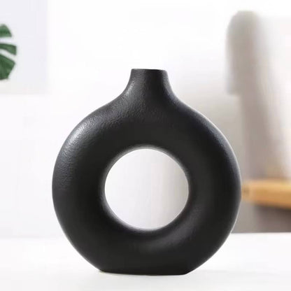 Nordic Donut Ceramic Vase - TheOrivana