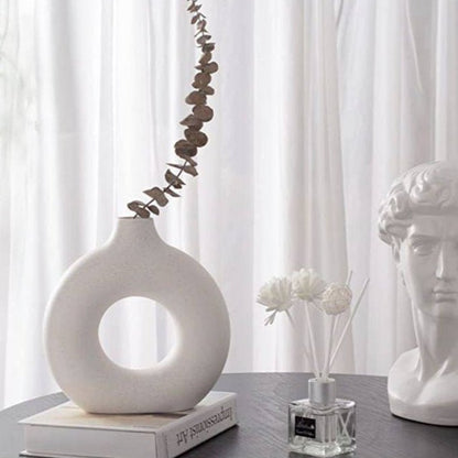 Nordic Donut Ceramic Vase - TheOrivana