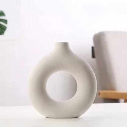Nordic Donut Ceramic Vase - TheOrivana