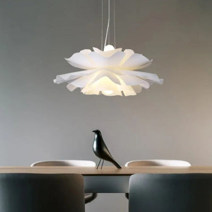 Nordic Minimalist White Lotus Flower Pendant Light - TheOrivana