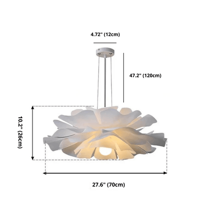 Nordic Minimalist White Lotus Flower Pendant Light - TheOrivana