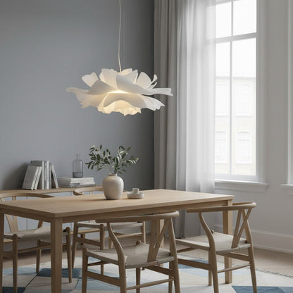 Nordic Minimalist White Lotus Flower Pendant Light - TheOrivana