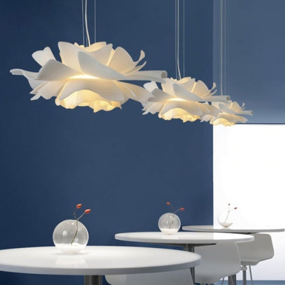 Nordic Minimalist White Lotus Flower Pendant Light - TheOrivana