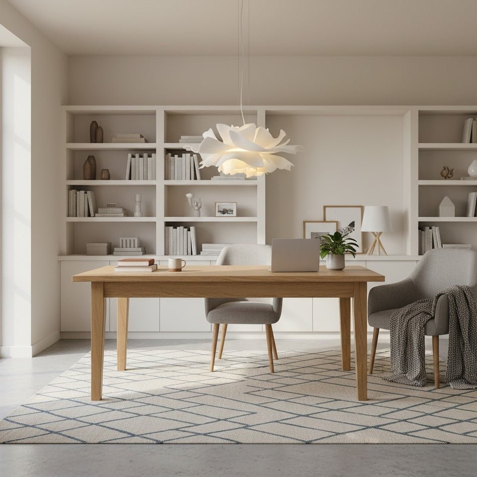 Nordic Minimalist White Lotus Flower Pendant Light - TheOrivana